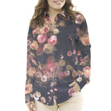 Gasa Floral Otoño Navy - Ribes y Casals