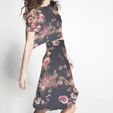 Gasa Floral Otoño Navy - Ribes y Casals