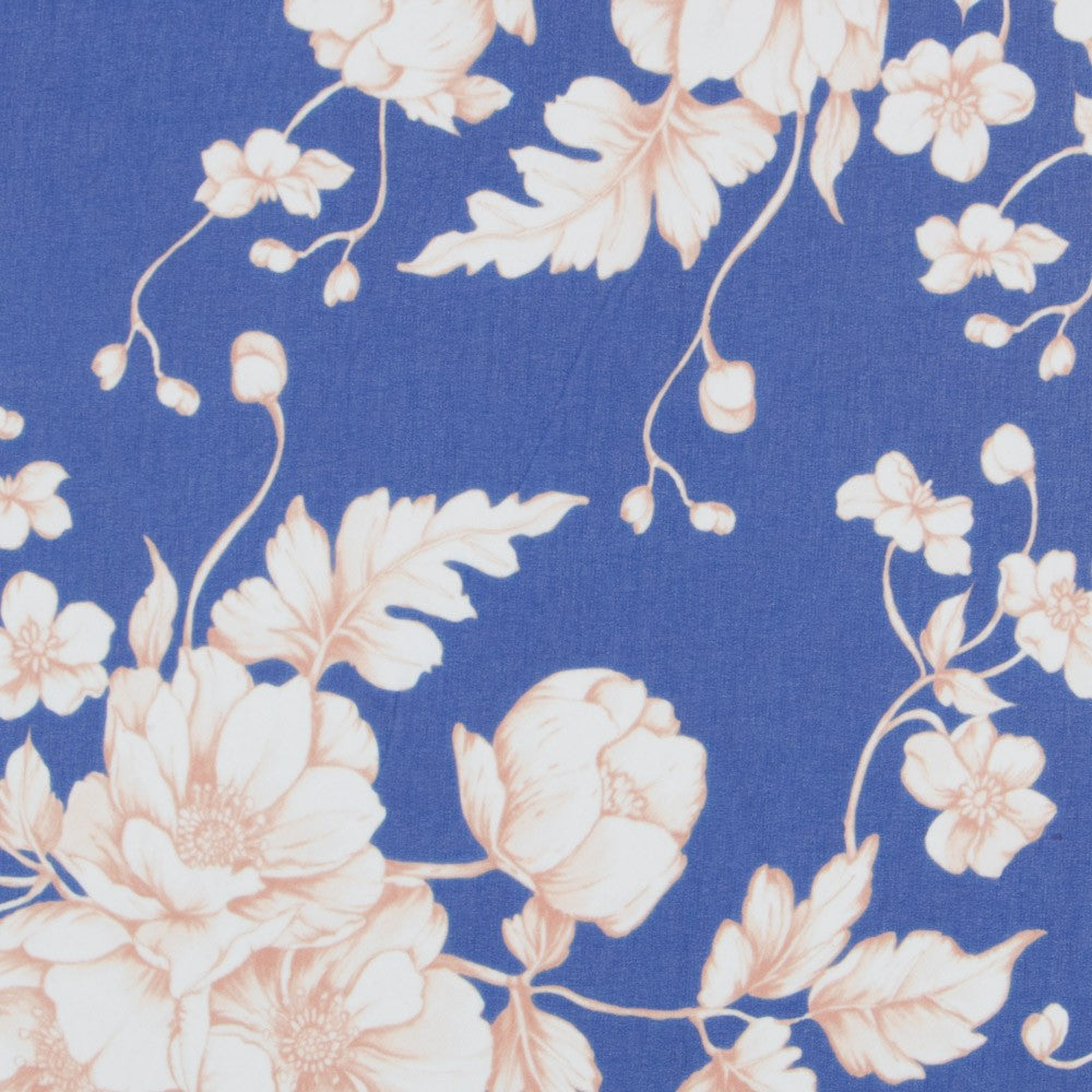 Gasa Flores Vintage Azul - Ribes y Casals