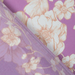 Gasa Flores Vintage Malva - Ribes y Casals