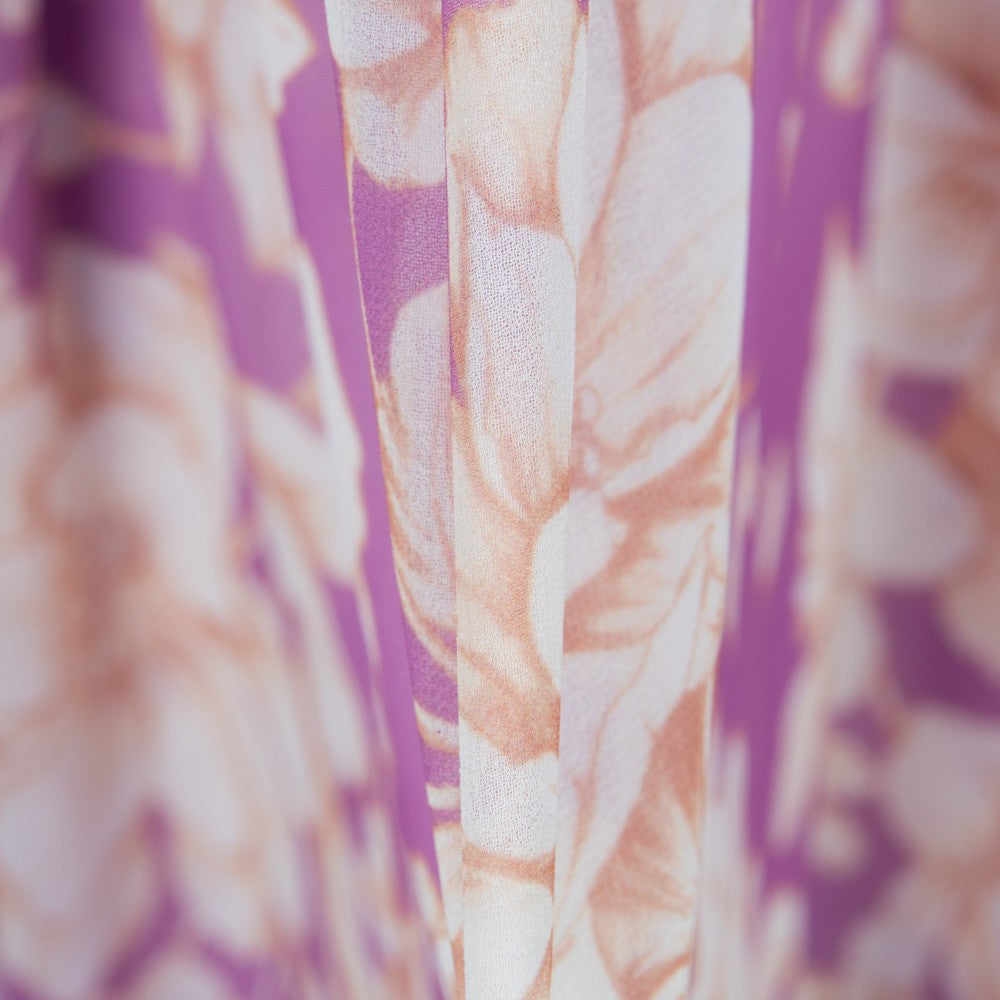 Gasa Flores Vintage Malva - Ribes y Casals
