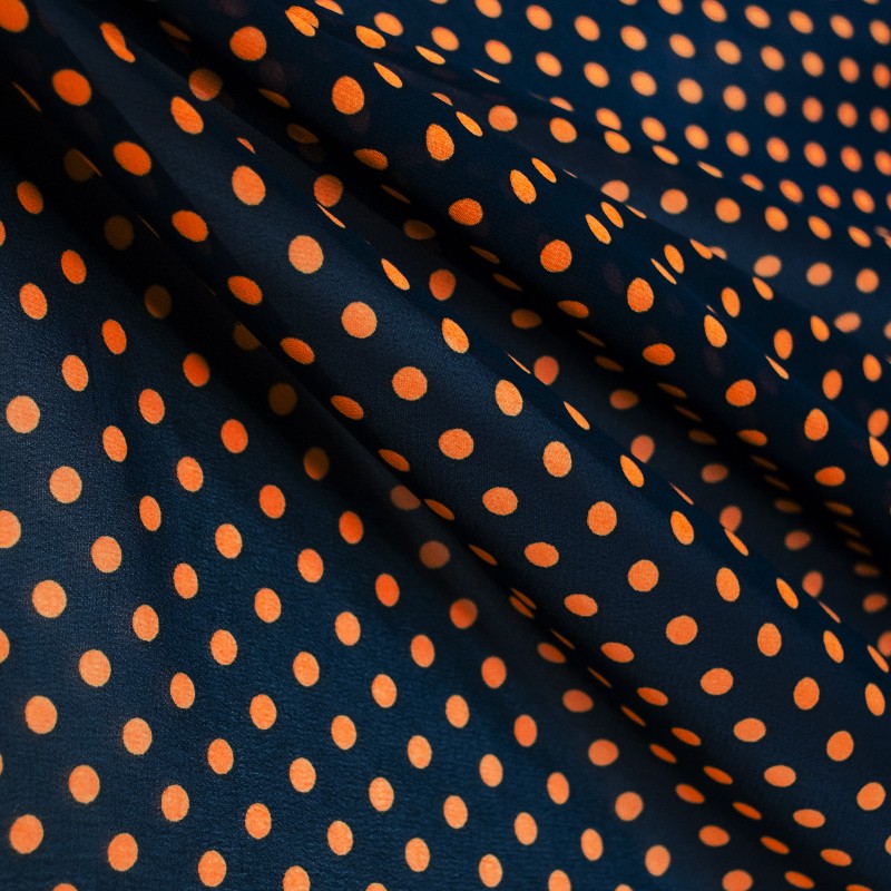 Gasa Lunar 5mm Naranja Fluor Marino - Ribes y Casals