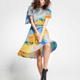 Gasa Lunar Pétalos Azul - Ribes y Casals