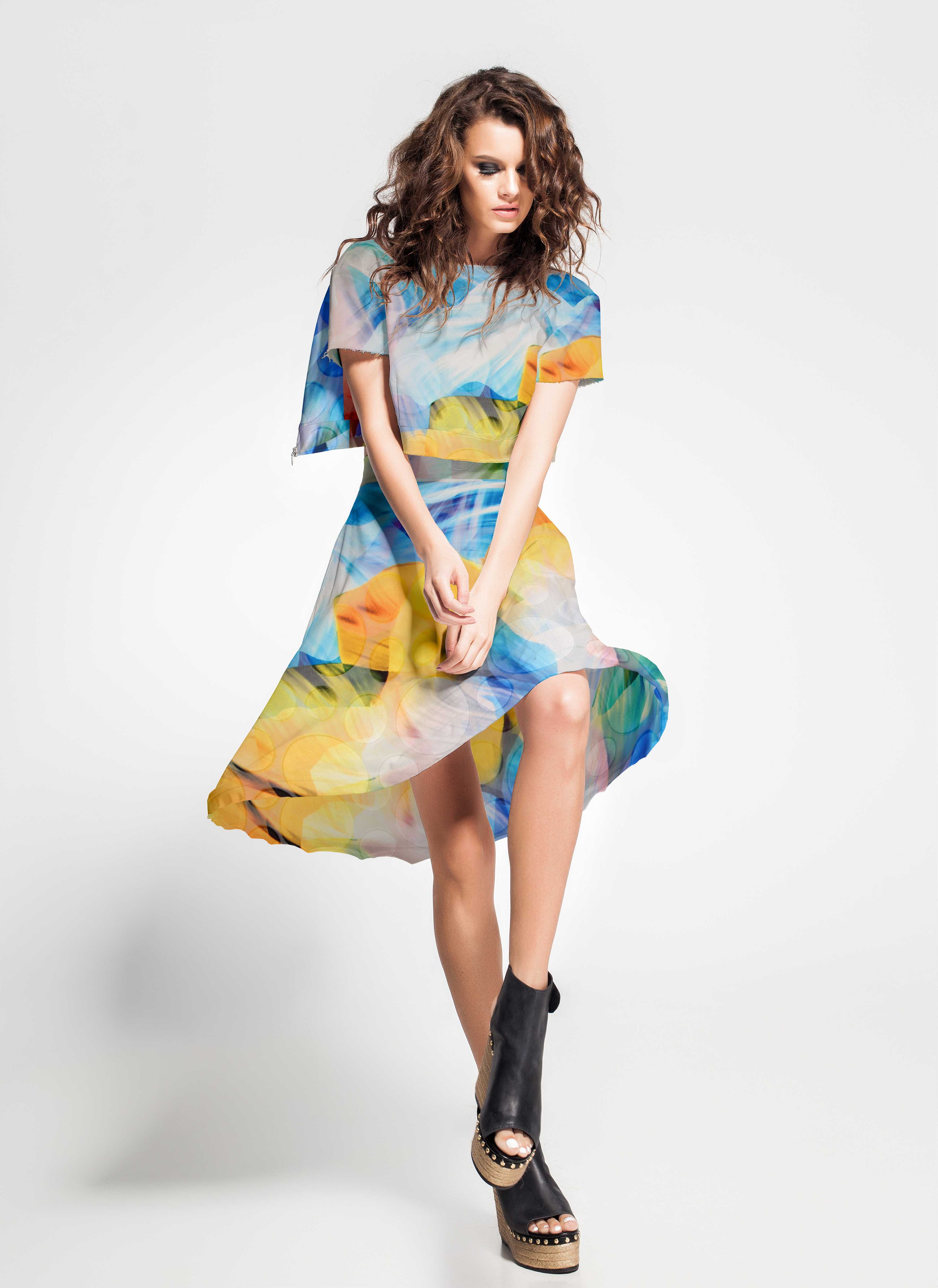 Gasa Lunar Pétalos Azul - Ribes y Casals