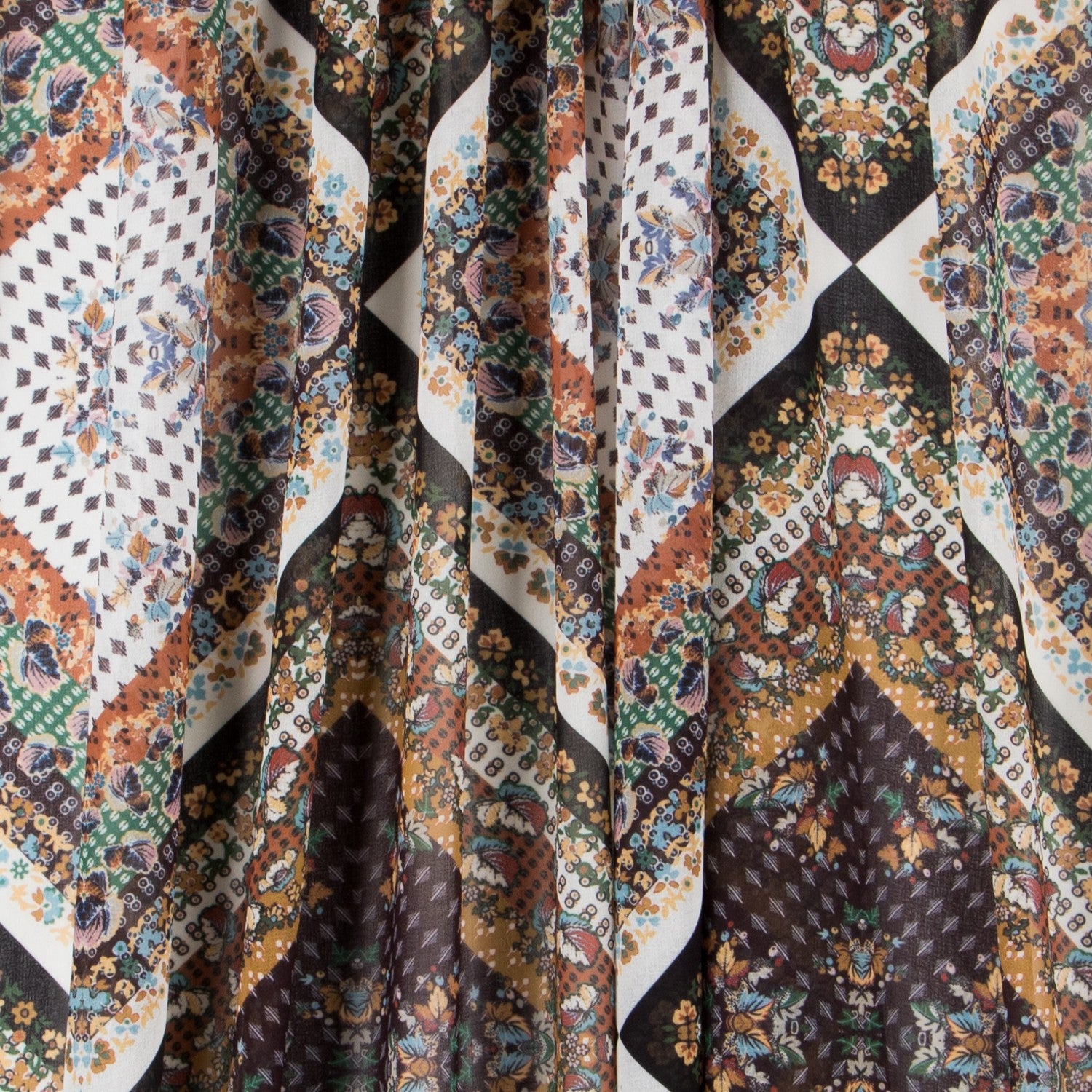 Gasa Patchwork Marrón - Ribes y Casals