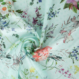 Gasa Poliéster Plumeti Verde Agua - Ribes y Casals