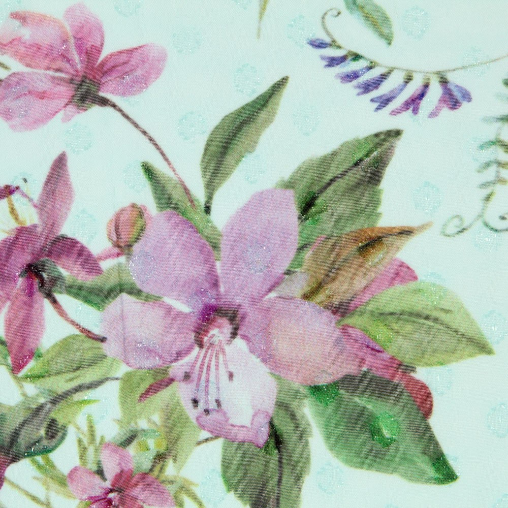 Gasa Poliéster Plumeti Verde Agua - Ribes y Casals