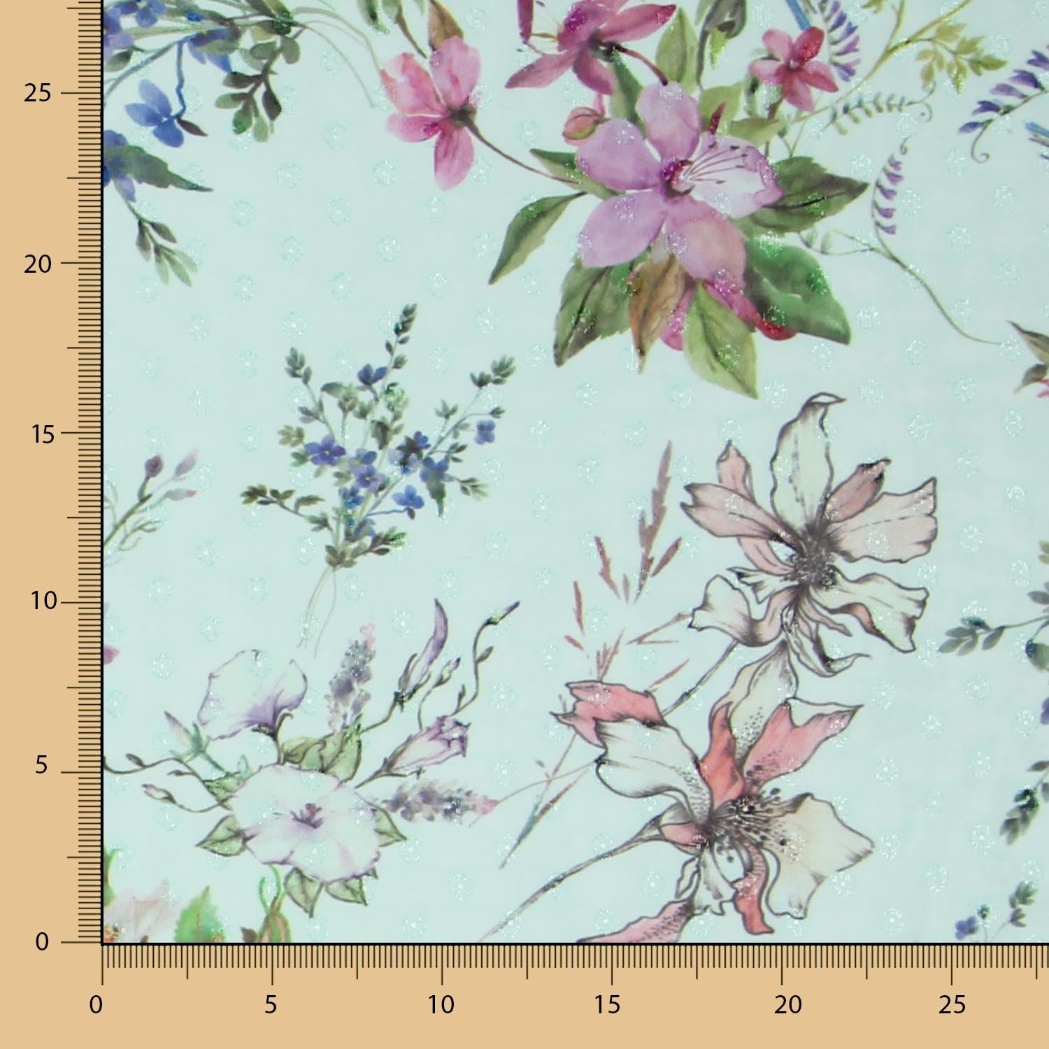 Gasa Poliéster Plumeti Verde Agua - Ribes y Casals