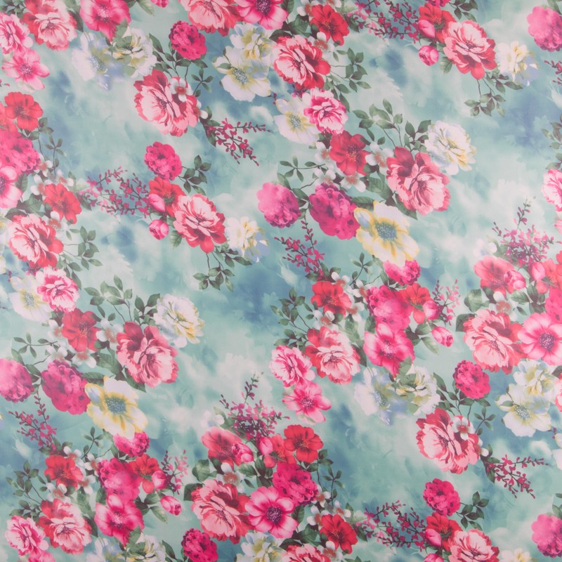 Gasa Sedosa Tropical Agua - Ribes y Casals