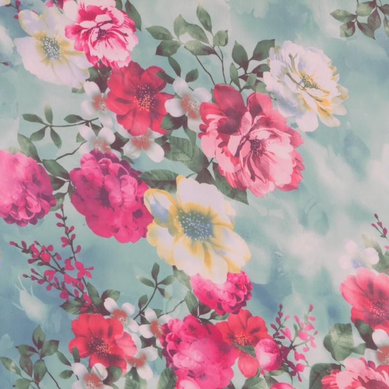 Gasa Sedosa Tropical Agua - Ribes y Casals