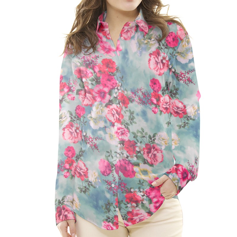 Gasa Sedosa Tropical Agua - Ribes y Casals