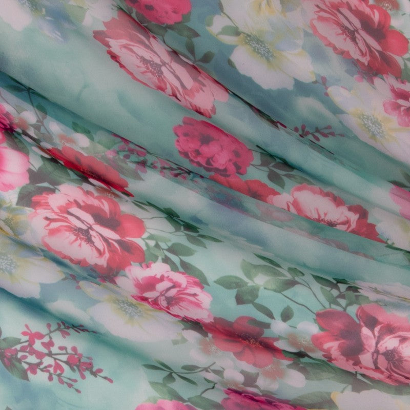 Gasa Sedosa Tropical Agua - Ribes y Casals