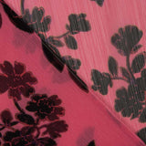 Gasa Bambula Lúrex Amapolas Black - Ribes y Casals