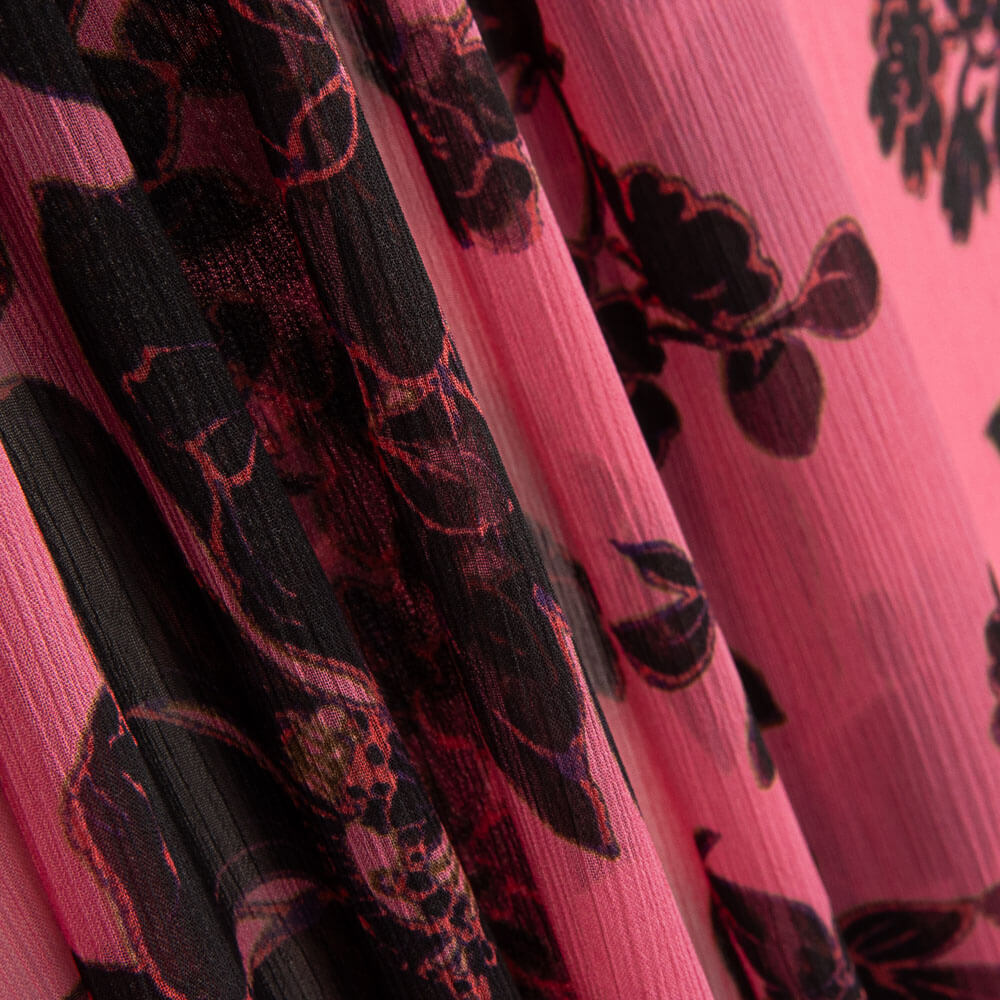 Gasa Bambula Lúrex Amapolas Black - Ribes y Casals