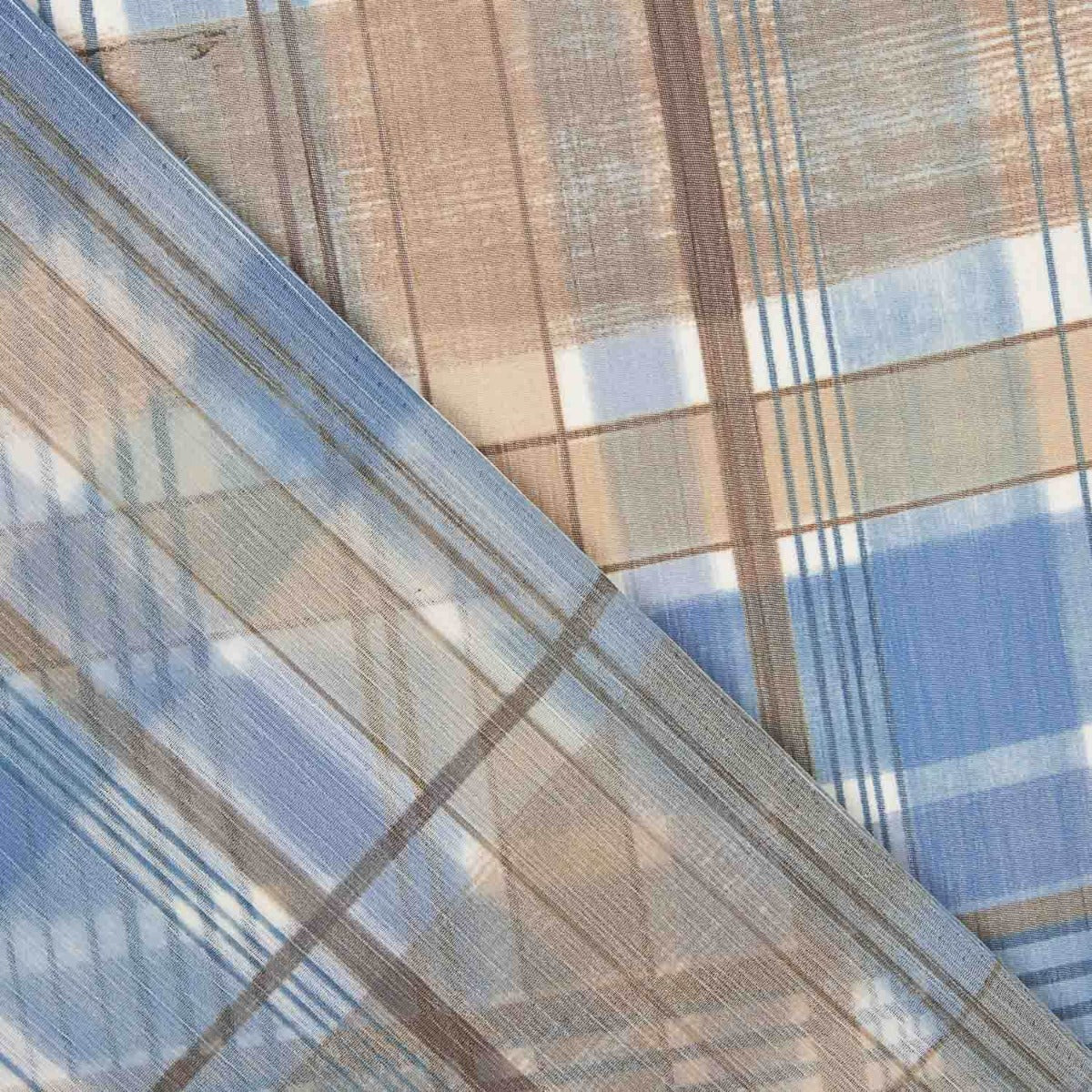 Retal Gasa Bambula Caudros Azules 140x150 cms - Ribes y Casals