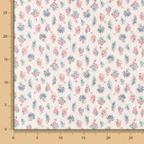 Gasa Bambula Lúrex Floral Beige - Ribes y Casals