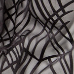 Gaze Devoré Listrado Preto - Ribes y Casals