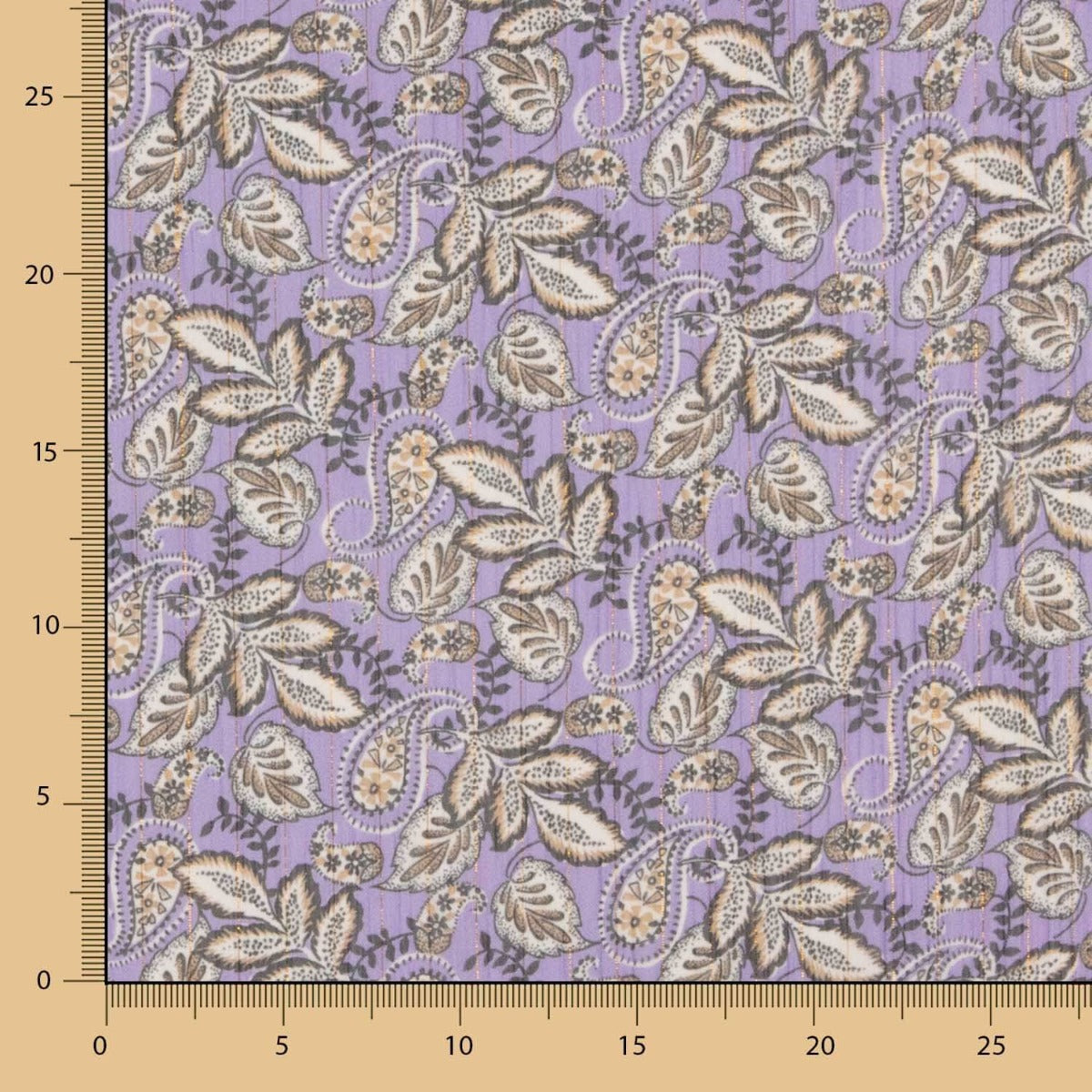 Gasa Lurex Cachemire Malva - Ribes y Casals