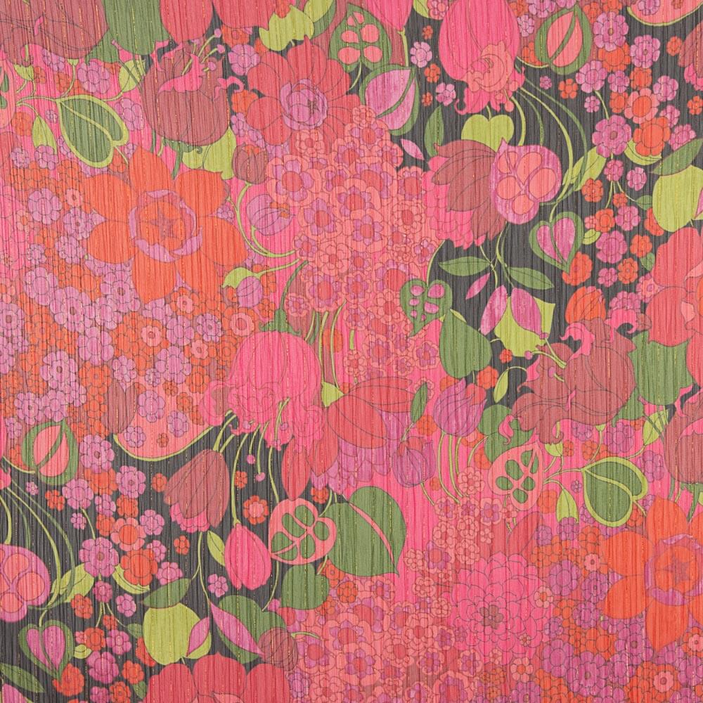 Gasa Lurex Flor Maxi Fucsia - Ribes y Casals