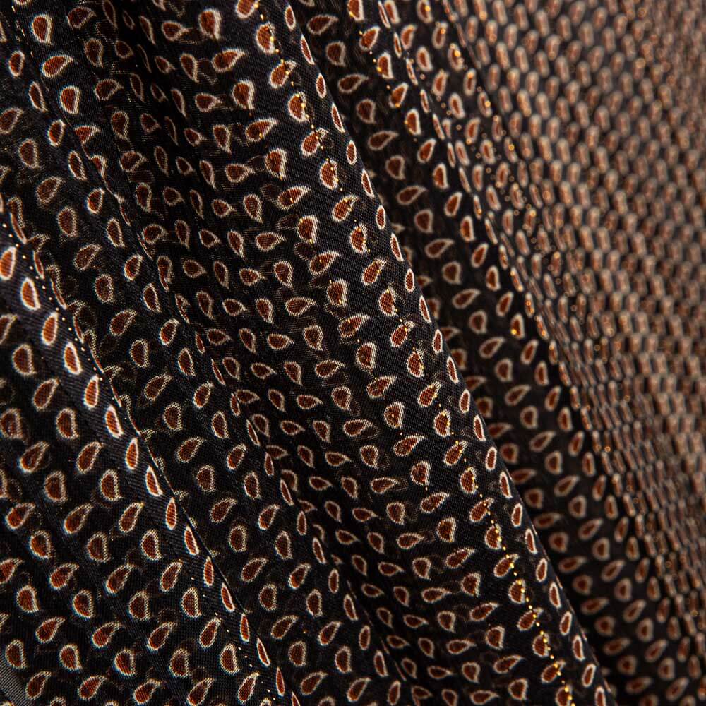 Gasa Lúrex Geo Negro - Ribes y Casals