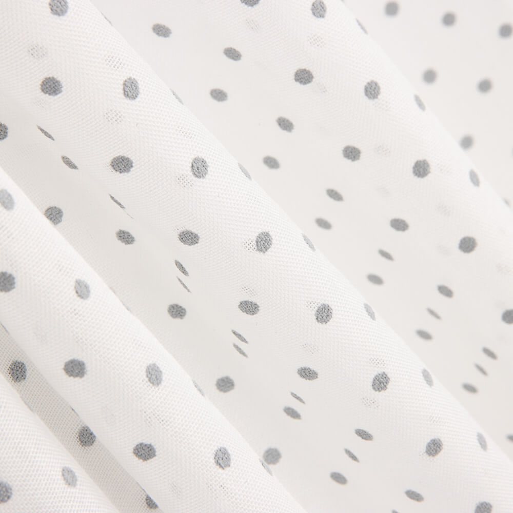 Visillo Etamin Plumeti Flocado Gris - Ribes y Casals