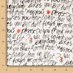 Gasa Lurex Letras Negras - Ribes y Casals