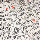 Gasa Lurex Letras Negras - Ribes y Casals