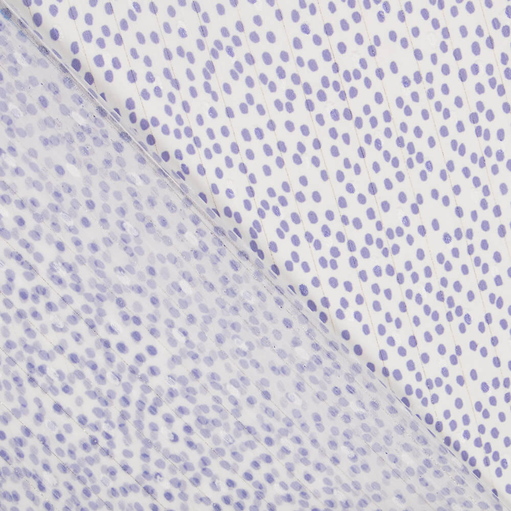 Gasa Lurex Lunares Malva - Ribes y Casals