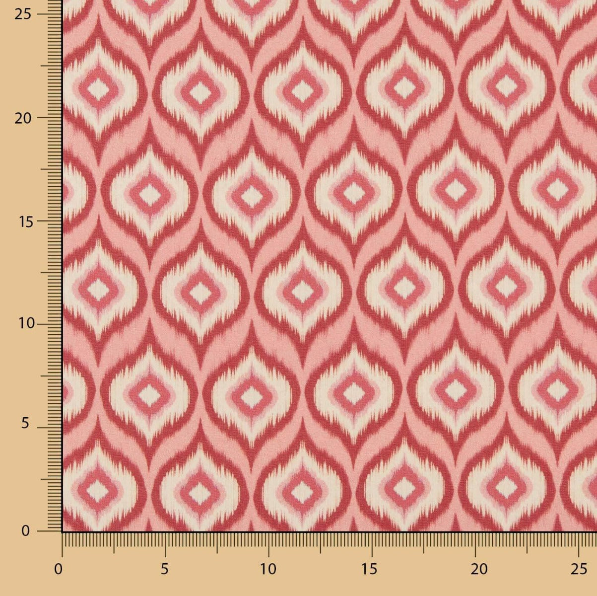 Gasa Poliéster Estampada Étnico Rosas - Ribes y Casals