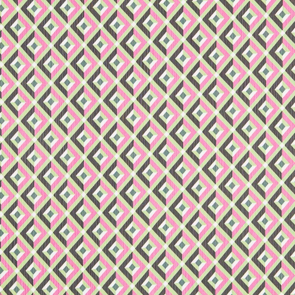 Gasa Poliéster Geo Fucsia - Ribes y Casals