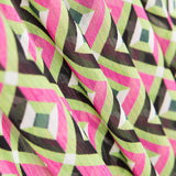 Gasa Poliéster Geo Fucsia - Ribes y Casals