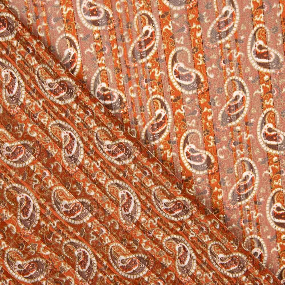 Gasa Satén Lúrex Cachemir Caldera - Ribes y Casals