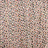 Gasa Satén Lúrex Hojas Beige - Ribes y Casals