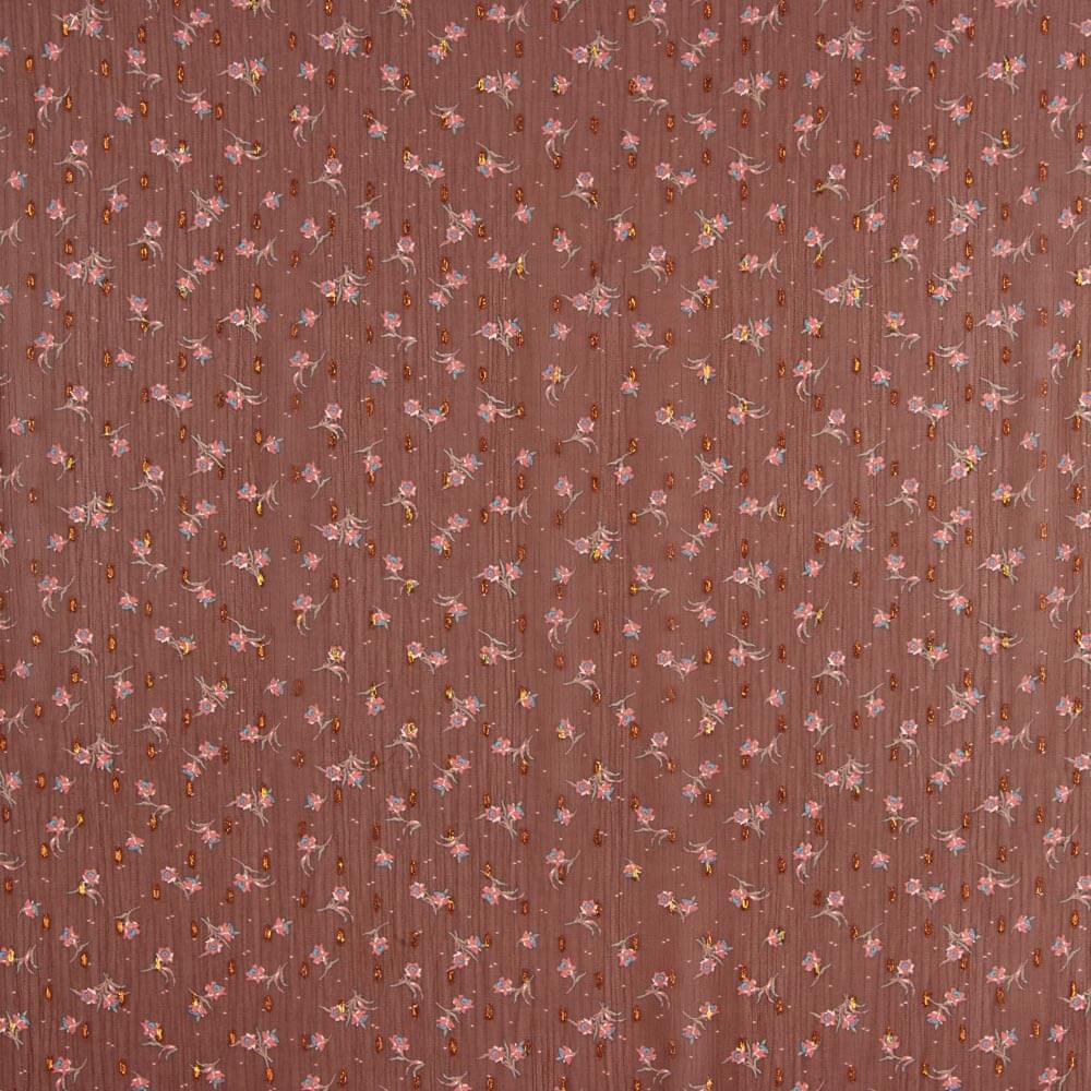 Gasa Lurex Mini Flor Grana - Ribes y Casals