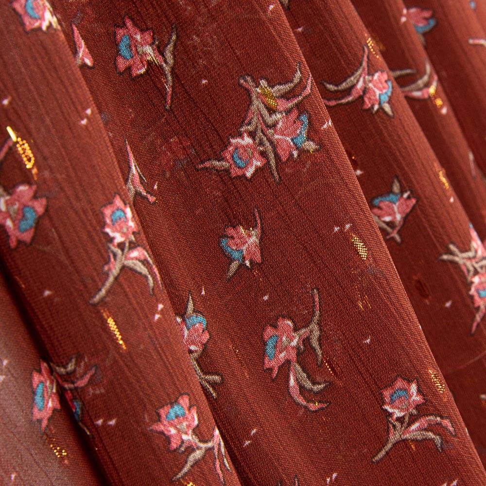 Gasa Lurex Mini Flor Grana - Ribes y Casals