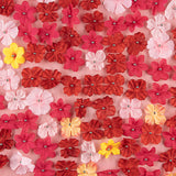 Tul Rojo Jardín Carmesí con Flores 3D - Ribes y Casals