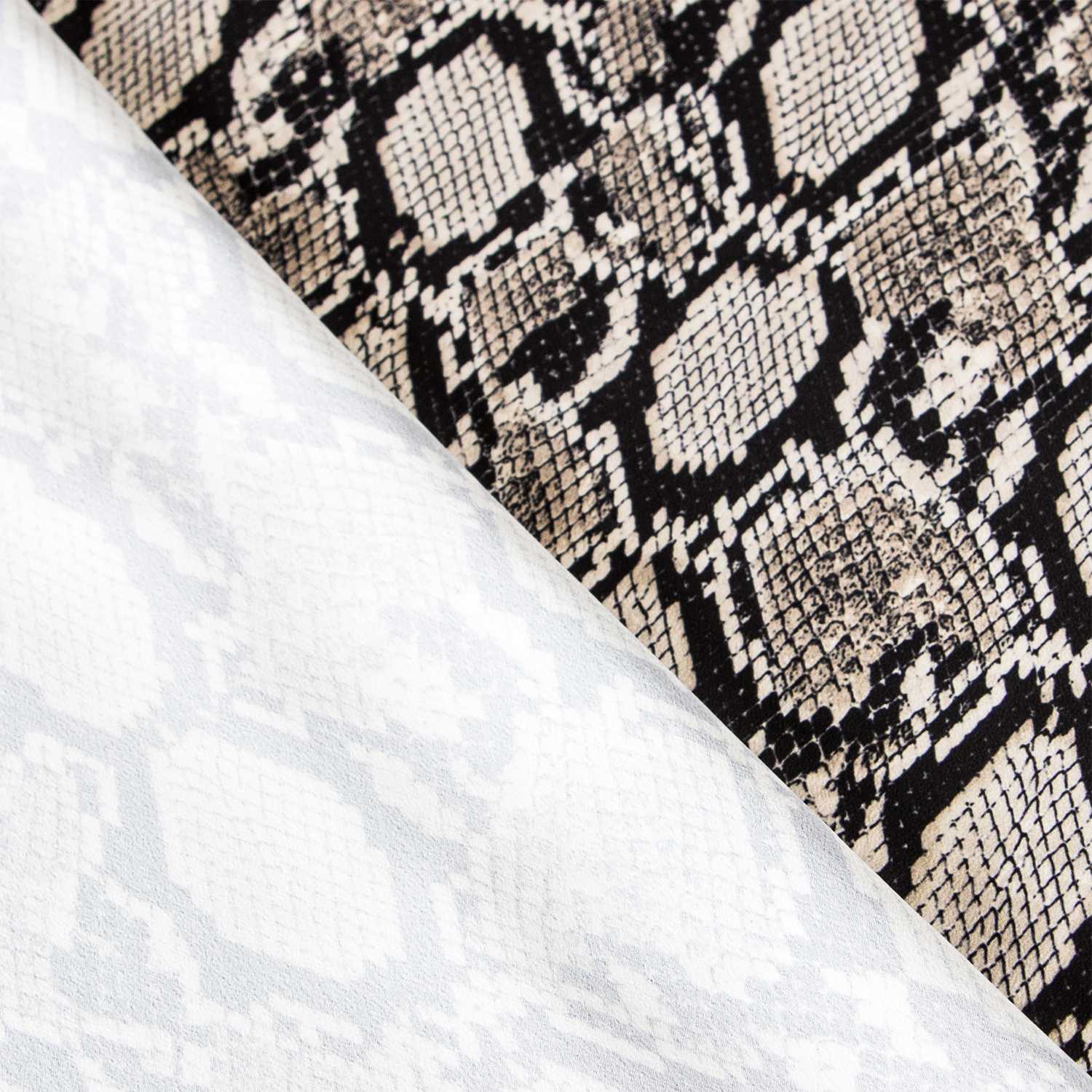 Georgette Animal Print Snake Gris - Ribes y Casals