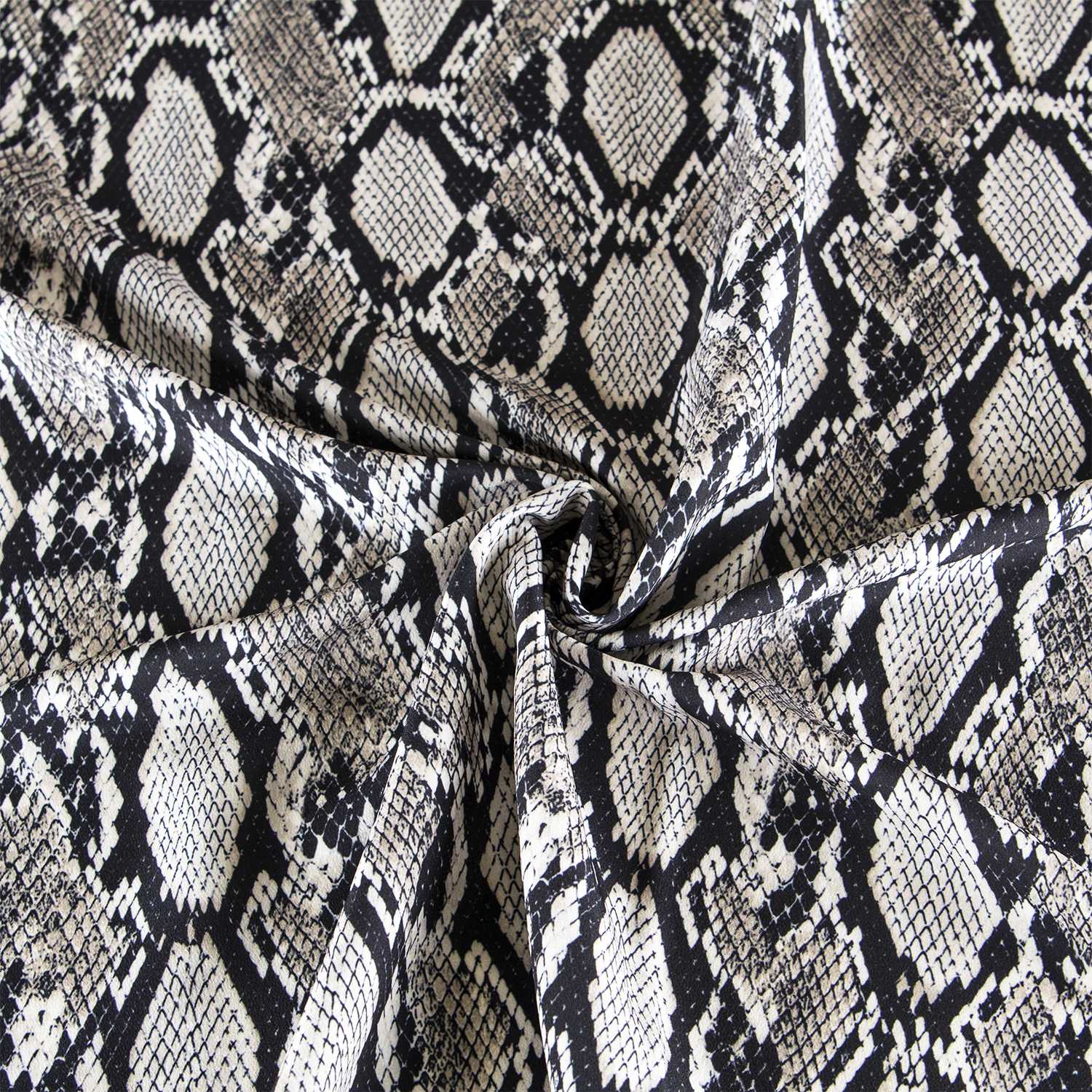 Georgette Animal Print Snake Gris - Ribes y Casals