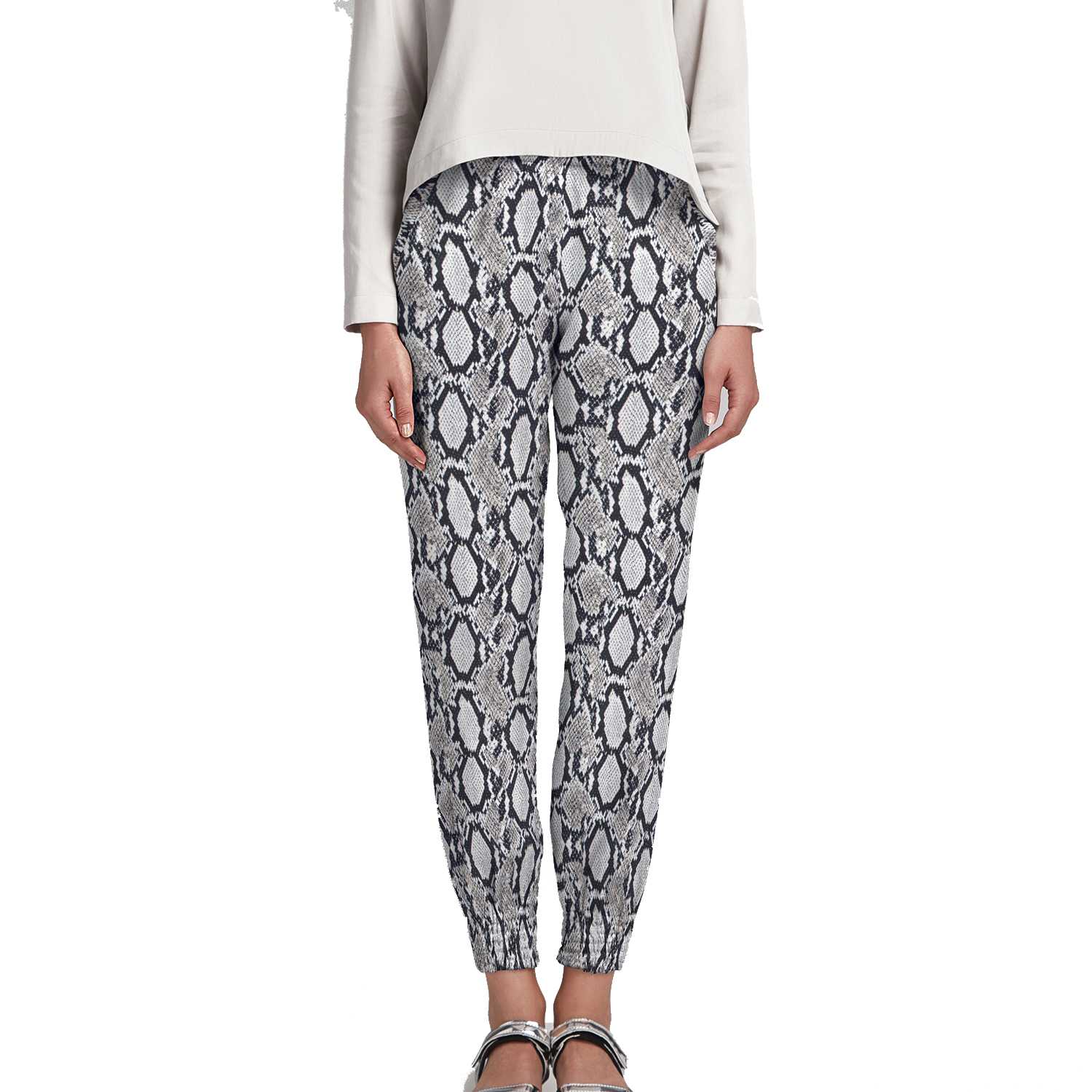 Georgette Animal Print Snake Gris - Ribes y Casals