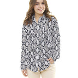 Georgette Animal Print Snake Gris - Ribes y Casals