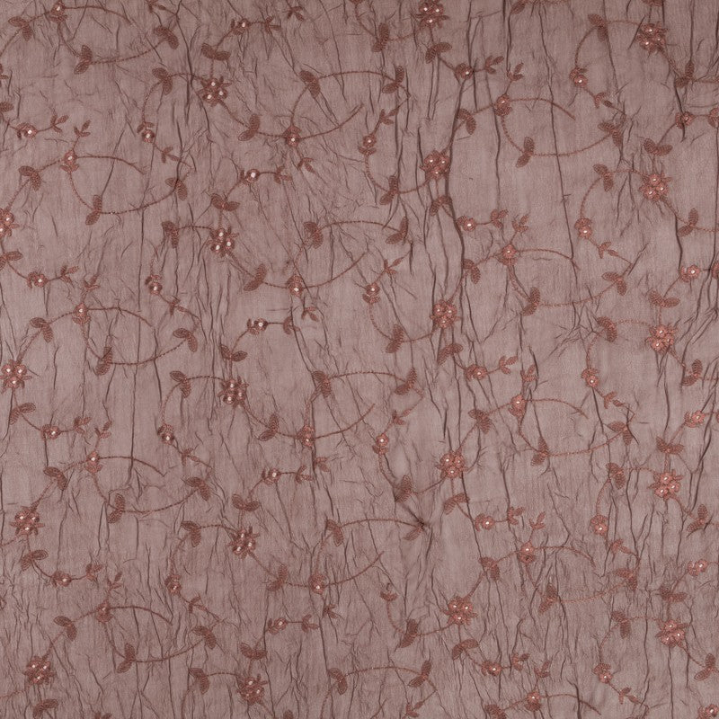 Georgette Crush Marrón Bordado - Ribes y Casals