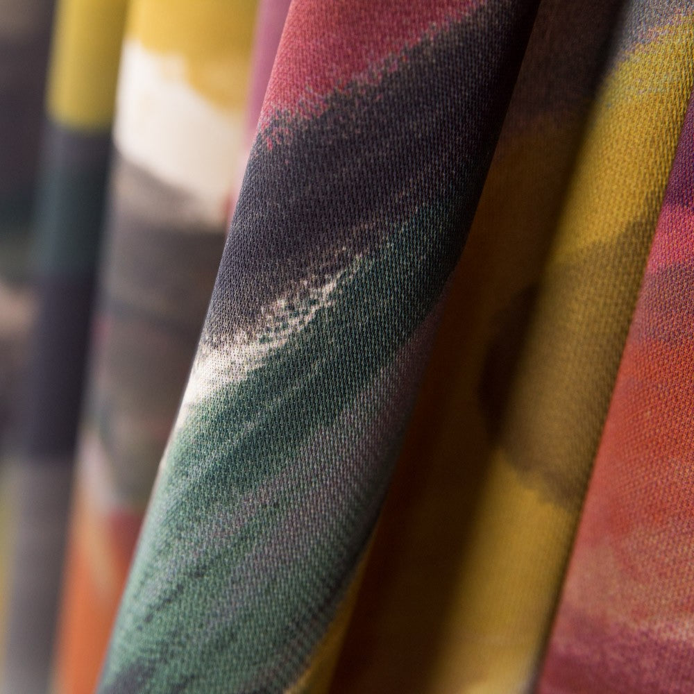 Retal Georgette Estampado Trazos 90x100% - Ribes y Casals