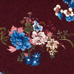 Georgette Floral Granate - Ribes y Casals