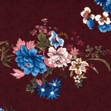 Georgette Floral Granate - Ribes y Casals