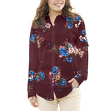 Georgette Floral Granate - Ribes y Casals