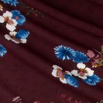 Georgette Floral Granate - Ribes y Casals