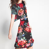 Georgette Floral Negro - Ribes y Casals