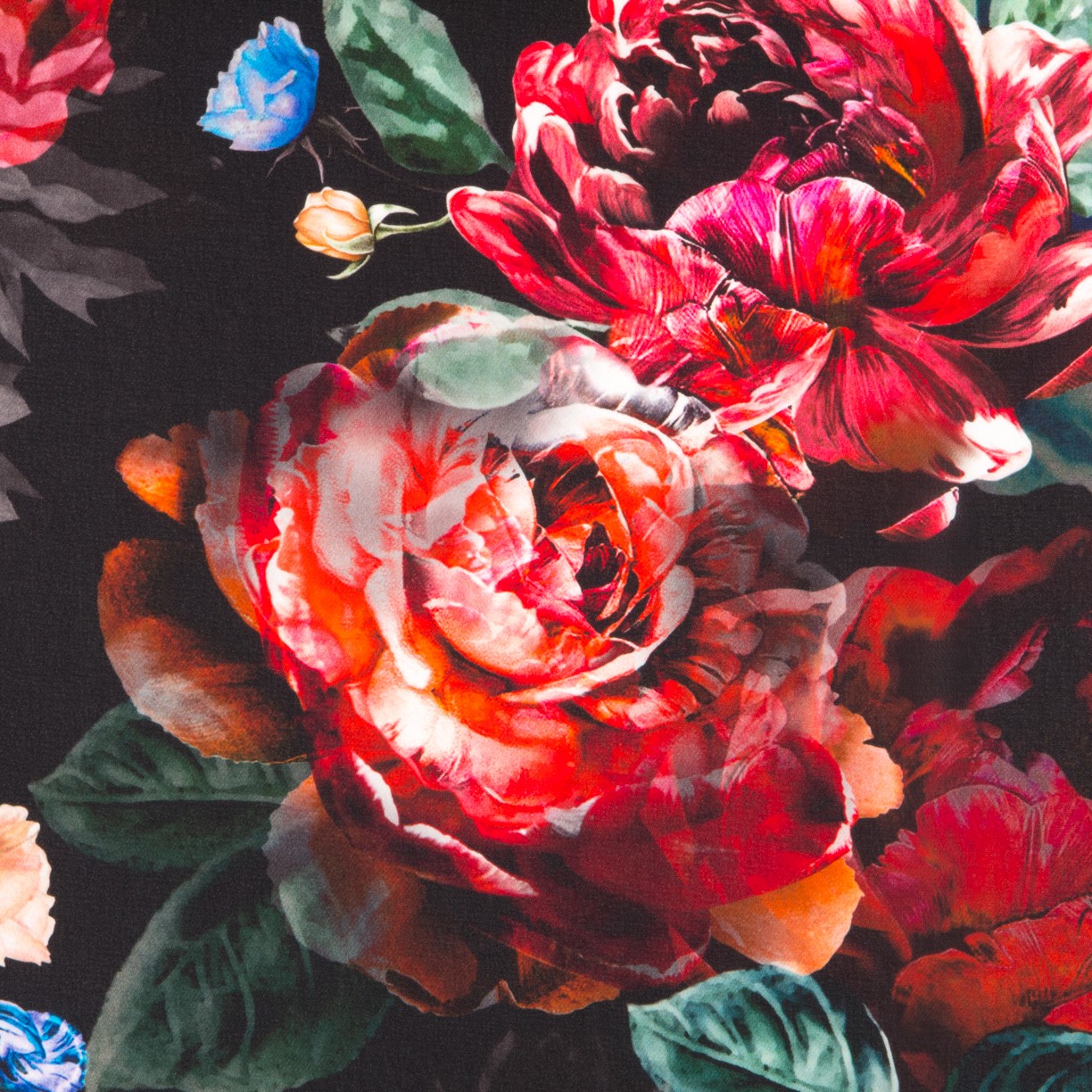 Georgette Floral Negro - Ribes y Casals