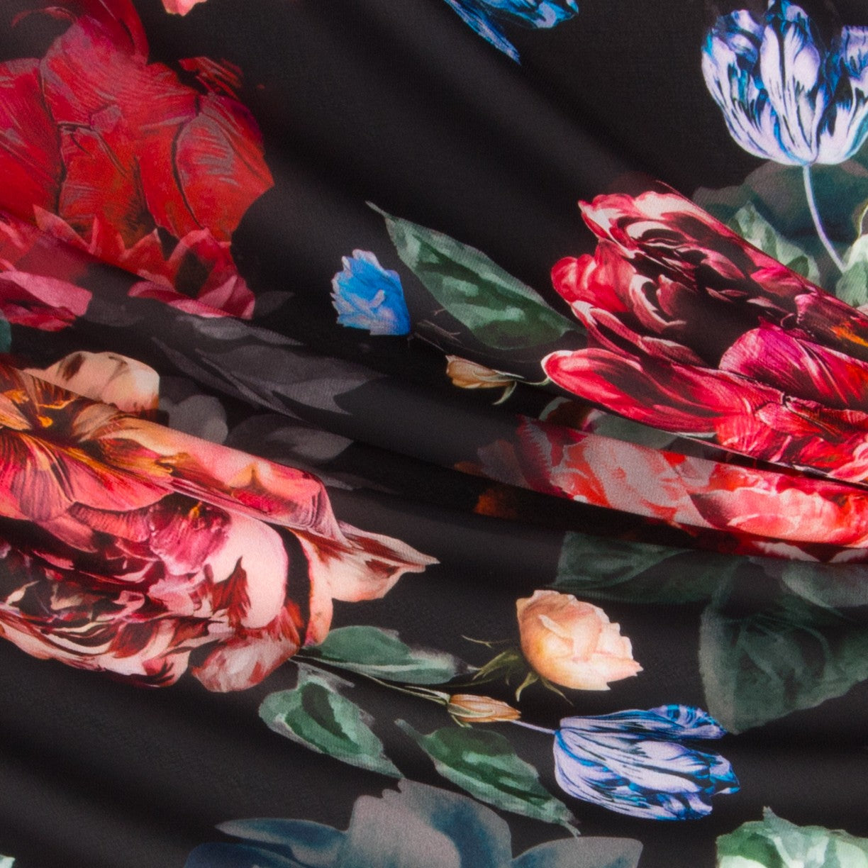 Georgette Floral Negro - Ribes y Casals