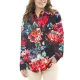 Georgette Floral Negro - Ribes y Casals
